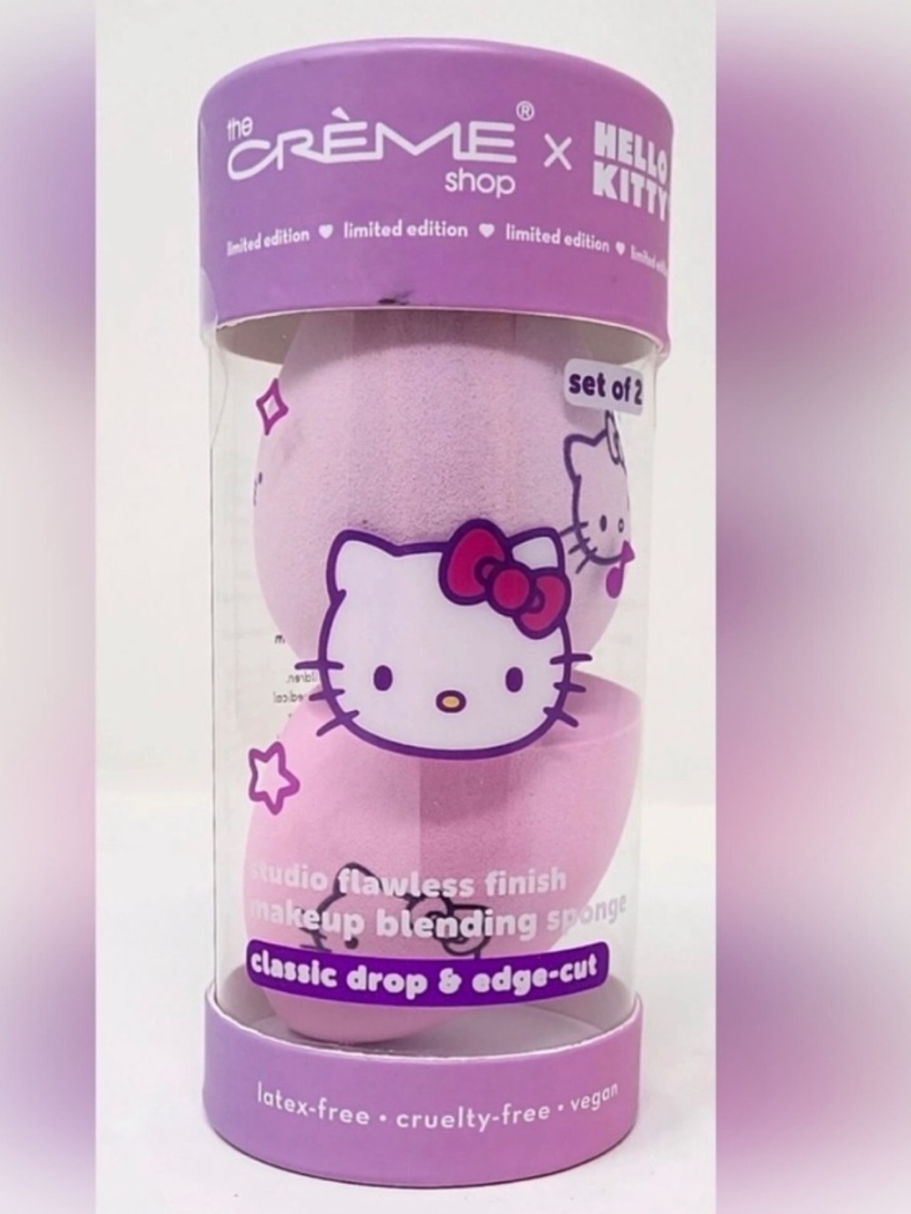The Crème Shop x Hello Kitty Makeup Blending Sponge Duo Beauty Blender Set 2 pcs